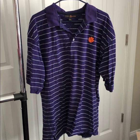 purple clemson polo